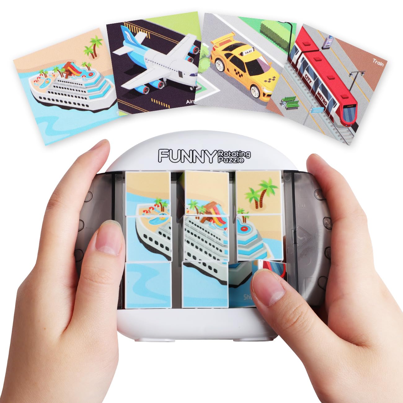 Amazon | Fullware 回転パズル 3 4 5 6 7 8歳の子供 4つのパズルが1つ